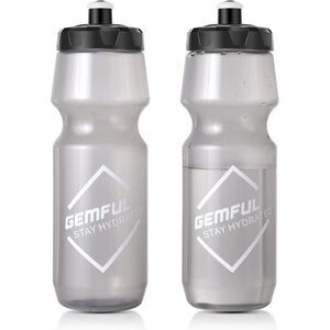 GEMFUL Cycling BPA Free Reusable Water Container 24oz 2 pack (Grey)
